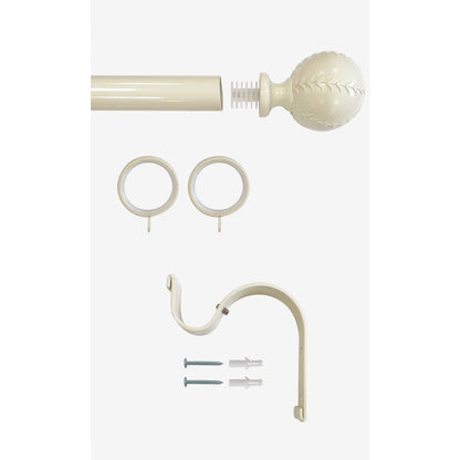 Laura Ashley Swirl 28mm Metal Curtain Pole - Cream