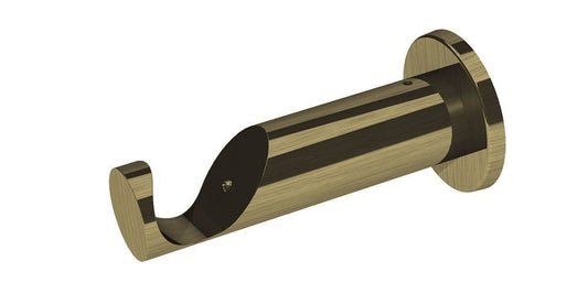 Swish 28mm Luxury Cylinder Metal Curtain Pole Bracket - Antique Brass
