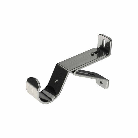 Swish Elements 35mm Metal Curtain Pole Bracket - Satin Steel