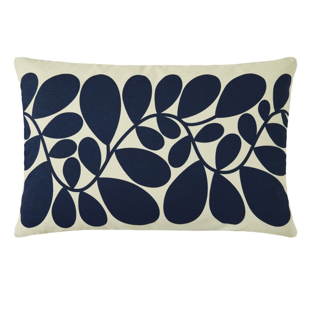 Orla Kiely Sycamore Stripe Filled Cushion - Space Blue/Olive