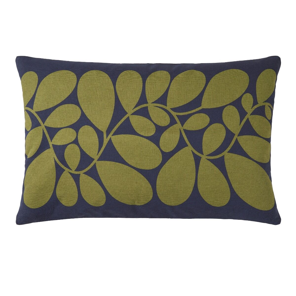 Orla Kiely Sycamore Stripe Filled Cushion - Space Blue/Olive