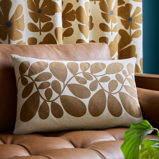 Orla Kiely Sycamore Stripe Filled Cushion - Coffee