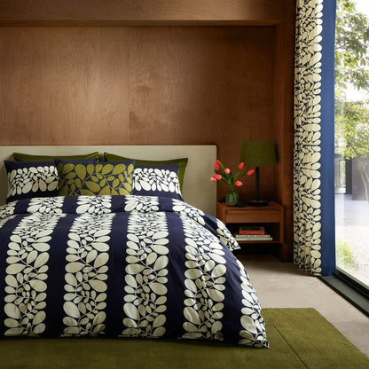 Orla Kiely Sycamore Stripe Duvet Cover Set - Space Blue