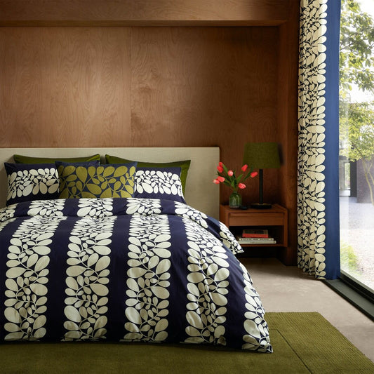 Orla Kiely Sycamore Stripe Duvet Cover Set - Space Blue