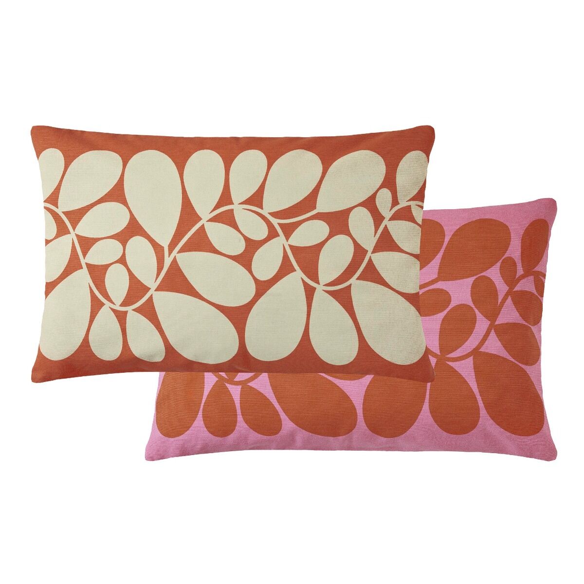Orla Kiely Sycamore Stripe Filled Cushion - Tomato/Pink