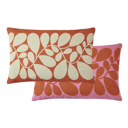 Orla Kiely Sycamore Stripe Filled Cushion - Tomato/Pink