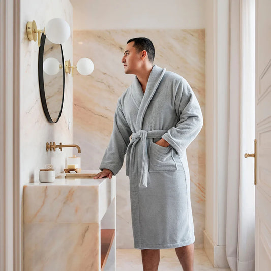 Torres Novas Bathrobe - Silver Grey