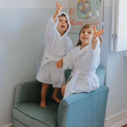 Torres Novas Kids Bathrobe - White