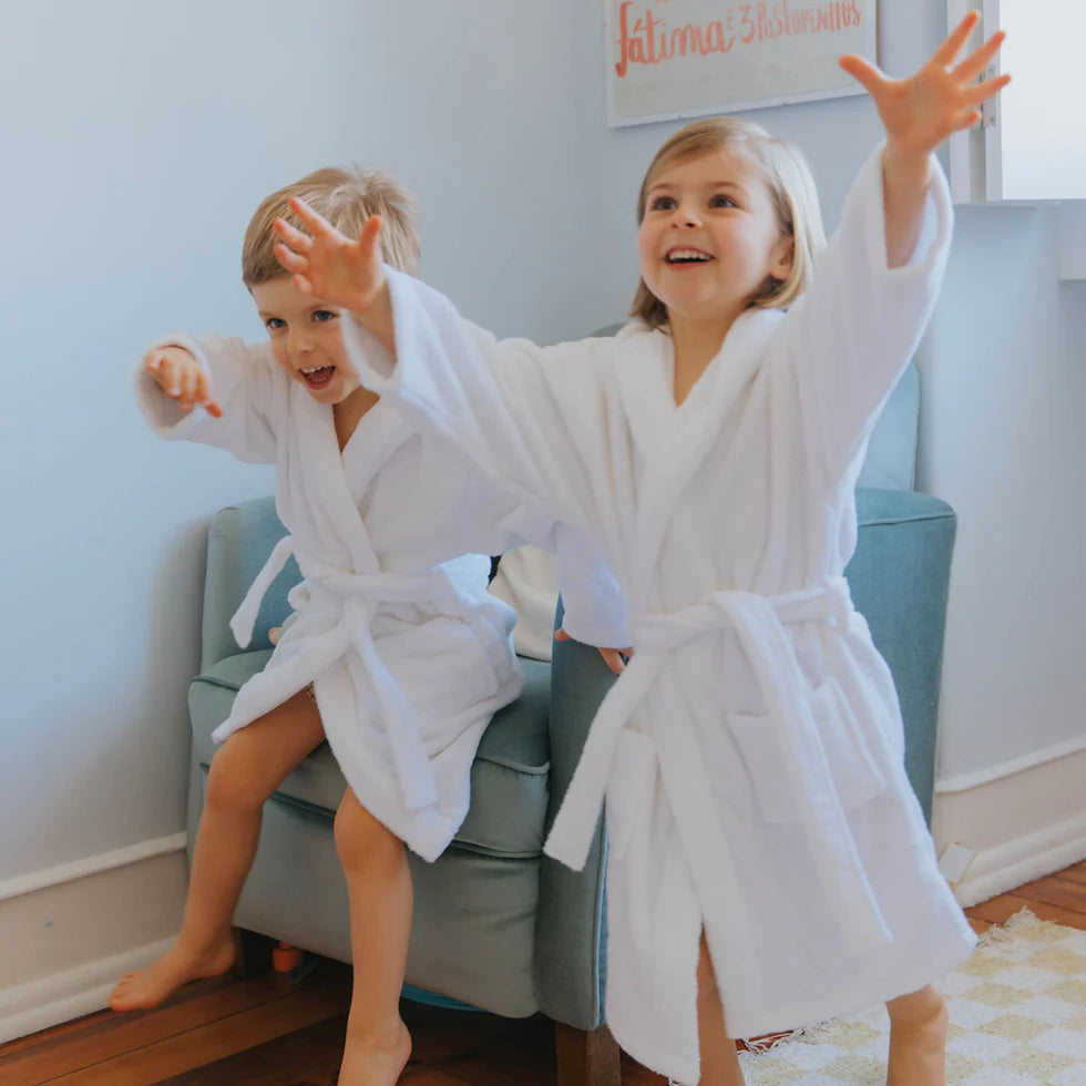 Torres Novas Kids Bathrobe - White