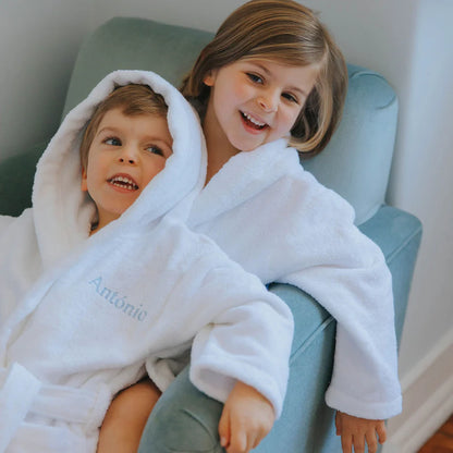 Torres Novas Kids Bathrobe - White