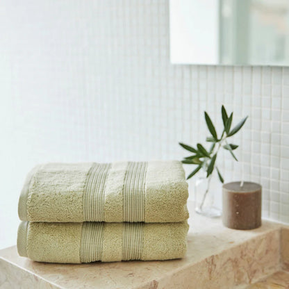 Torres Novas Elegance Bath Towels - Khaki Green