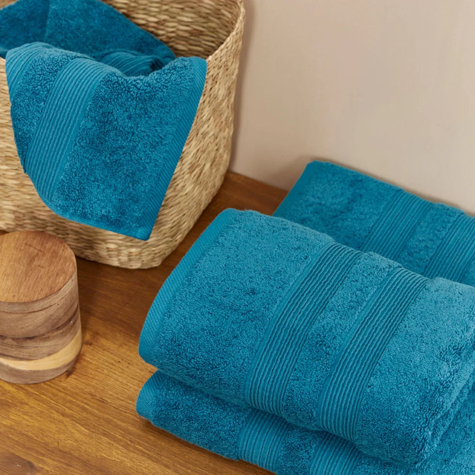Torres Novas Elegance Bath Towels - Petroleum Blue
