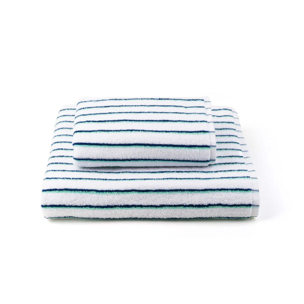 Torres Novas Lima Bath Towels - Blue With Green