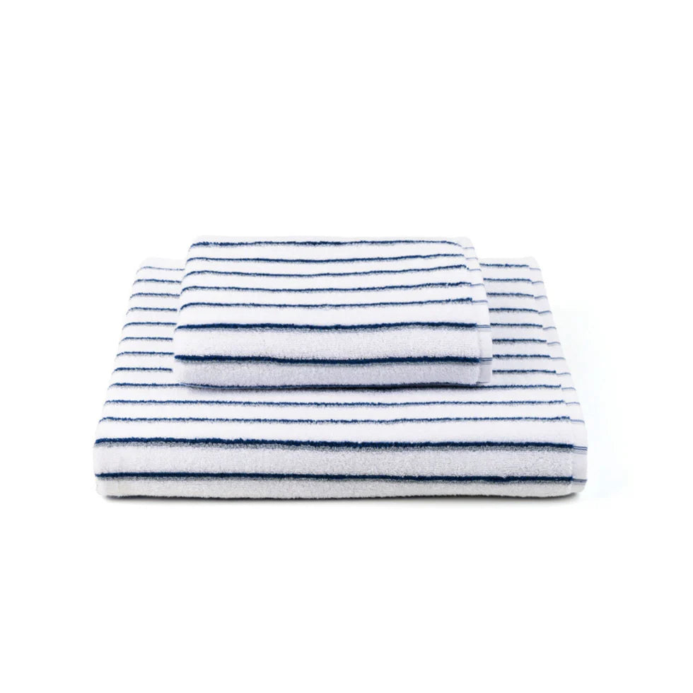Torres Novas Lima Bath Towels - Blue With Grey