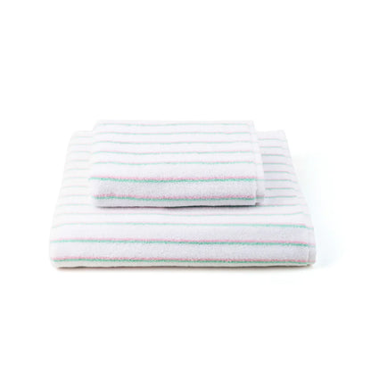 Torres Novas Lima Bath Towels - Pink With Green
