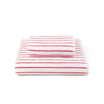 Torres Novas Lima Bath Towels - Pink With Red