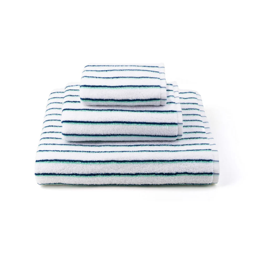 Torres Novas Lima Bath Towels - Blue With Green
