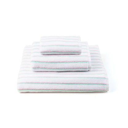 Torres Novas Lima Bath Towels - Pink With Green