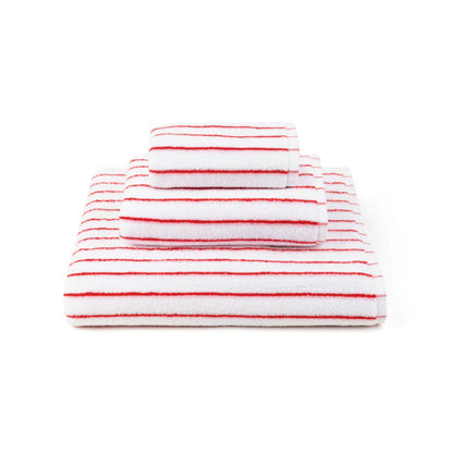 Torres Novas Lima Bath Towels - Pink With Red