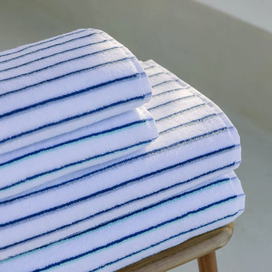 Torres Novas Lima Bath Towels - Blue With Green