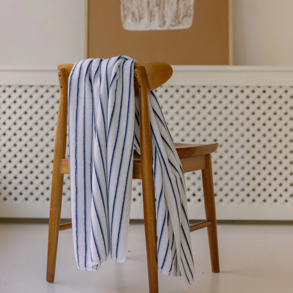 Torres Novas Lima Bath Towels - Blue With Grey