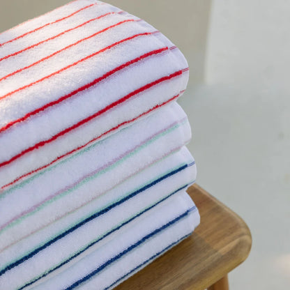 Torres Novas Lima Bath Towels - Pink With Red