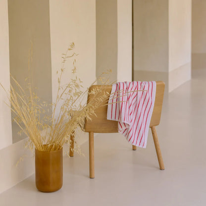 Torres Novas Lima Bath Towels - Pink With Red