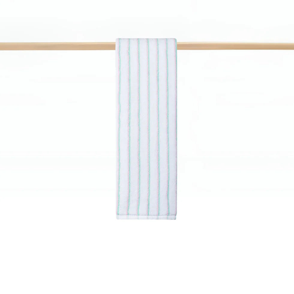 Torres Novas Lima Bath Towels - Pink With Green