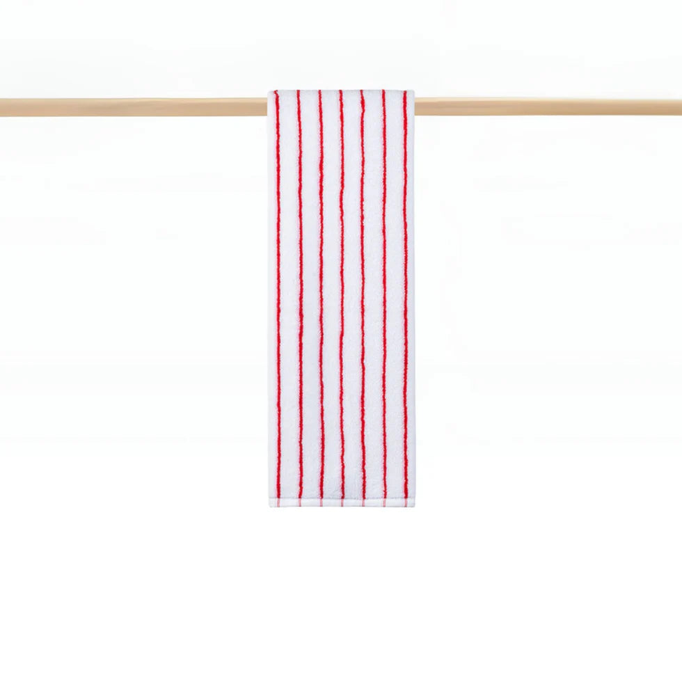 Torres Novas Lima Bath Towels - Pink With Red
