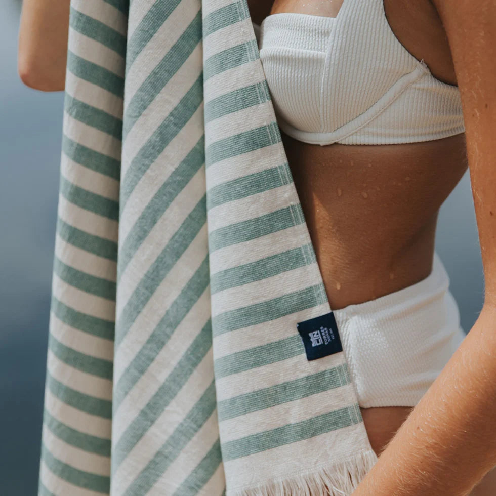 Torres Novas Barra Beach Towels - Green