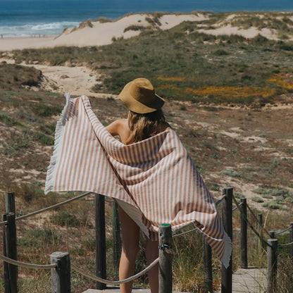 Torres Novas Barra Beach Towels - Terracotta
