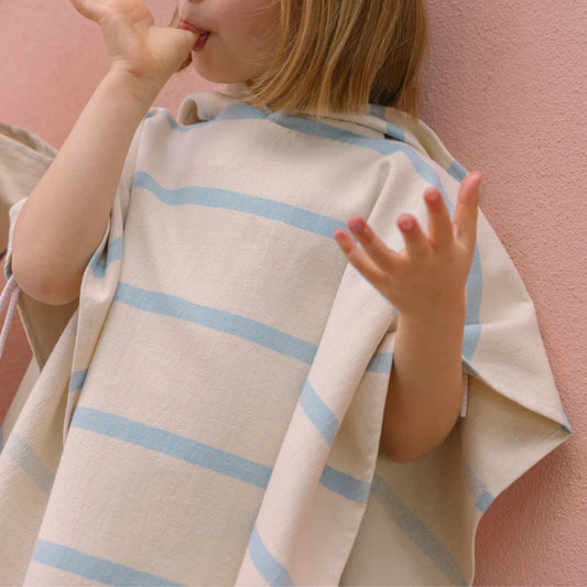 Torres Novas Boa-Nova Beach Poncho - Blue Sky