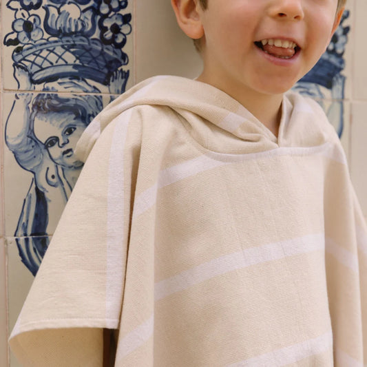 Torres Novas Boa-Nova Beach Poncho - White