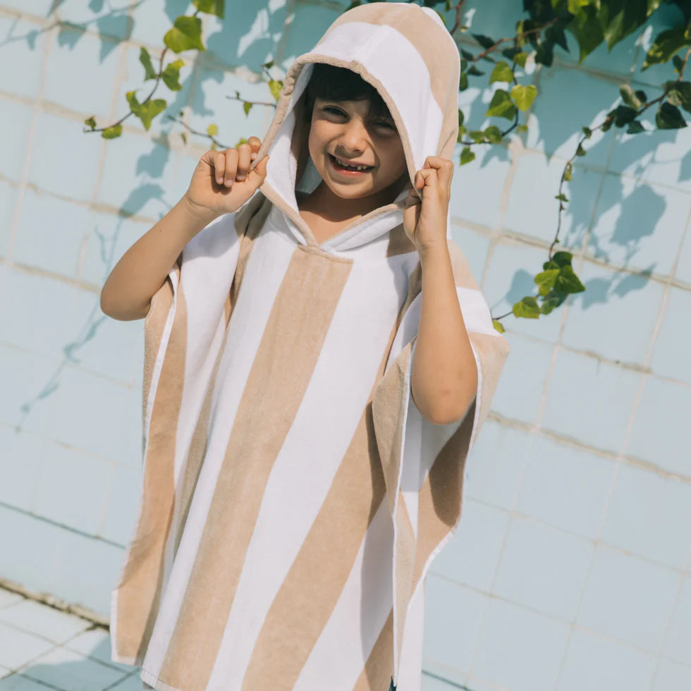 Torres Novas Gibalta Kids Beach Poncho - Beige