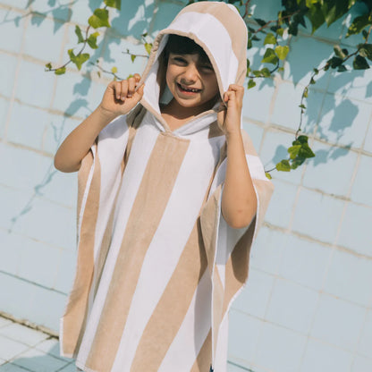 Torres Novas Gibalta Kids Beach Poncho - Beige