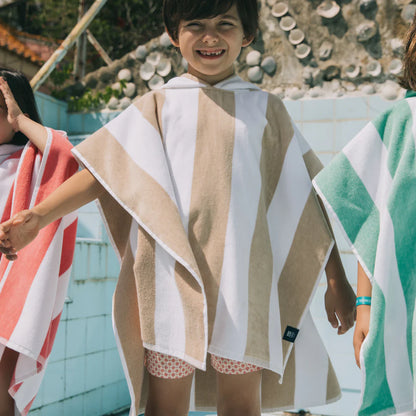 Torres Novas Gibalta Kids Beach Poncho - Beige