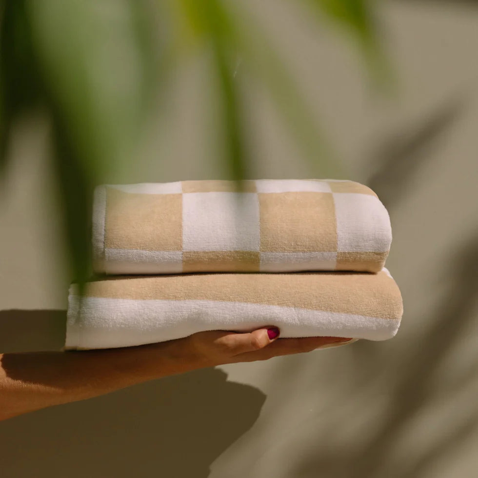 Torres Novas Gibalta Beach Towels - Beige