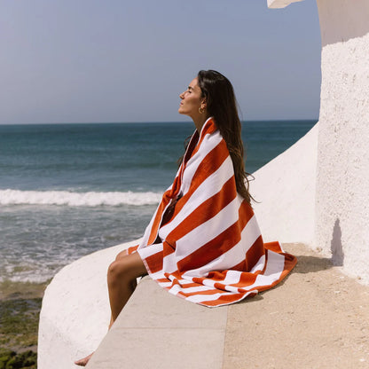Torres Novas Gibalta Beach Towel - Terracotta