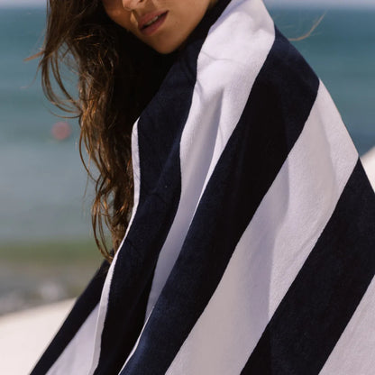 Torres Novas Gibalta Beach Towel - Navy Blue