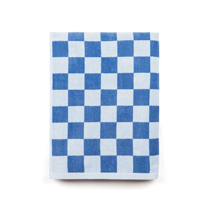 Torres Novas Meco Chequered Beach Towel - Blue