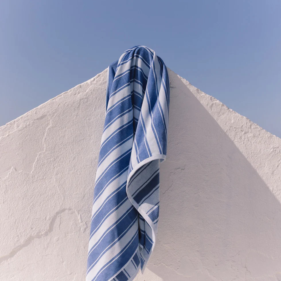 Torres Novas Meco Striped Beach Towel - Blue