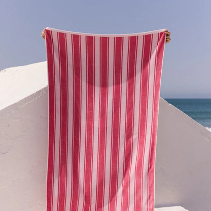 Torres Novas Meco Striped Beach Towel - Pink