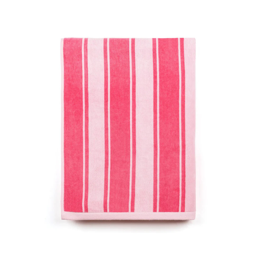 Torres Novas Meco Striped Beach Towel - Pink