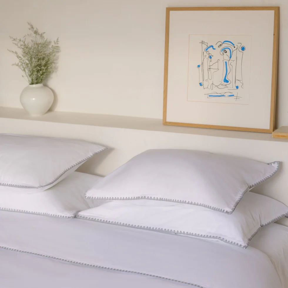 Torres Novas Cascais Duvet Cover & Bed Sheets - Grey