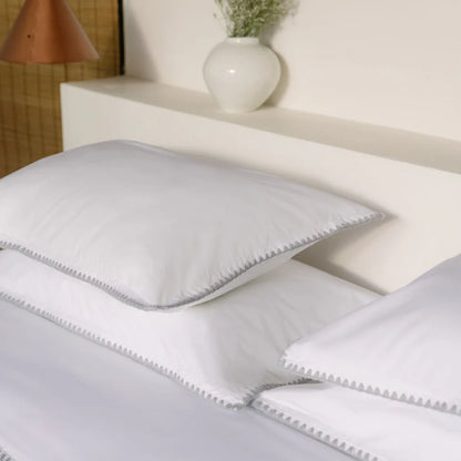 Torres Novas Cascais Duvet Cover & Bed Sheets - Grey