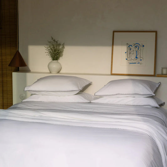 Torres Novas Cascais Duvet Cover & Bed Sheets - Grey