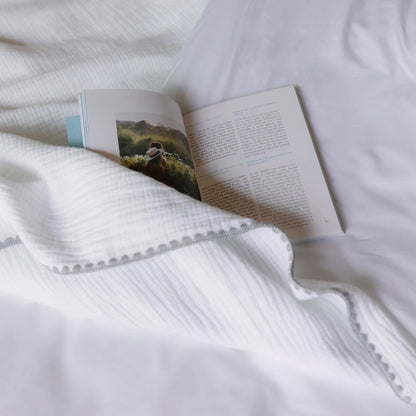 Torres Novas Cascais Duvet Cover & Bed Sheets - Grey