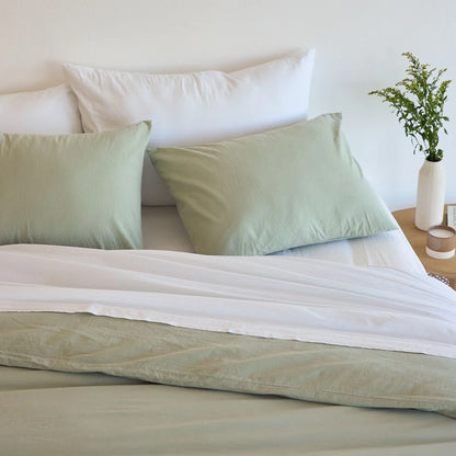 Torres Novas Tavira Duvet Cover & Bed Sheets - Khaki Green