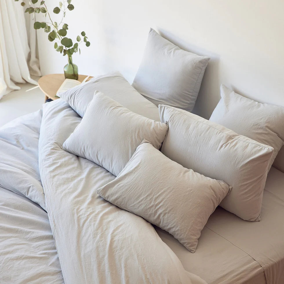 Torres Novas Tavira Duvet Cover & Bed Sheets - Silver Grey