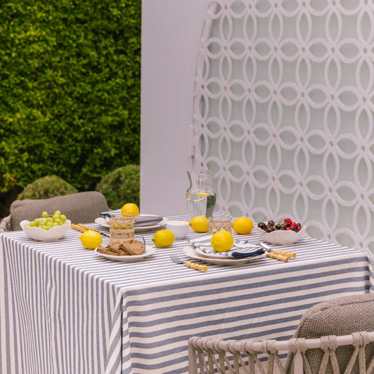 Torres Novas Barra Tablecloth - Blue